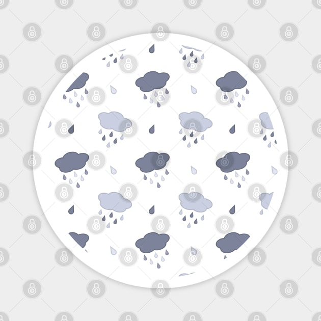 Rain Cloud Pattern Magnet by Kelly Gigi